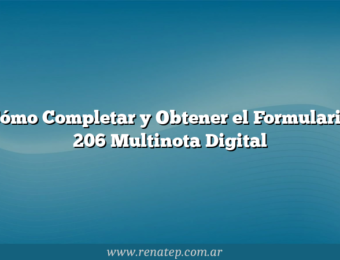 Cómo Completar y Obtener el Formulario 206 Multinota Digital