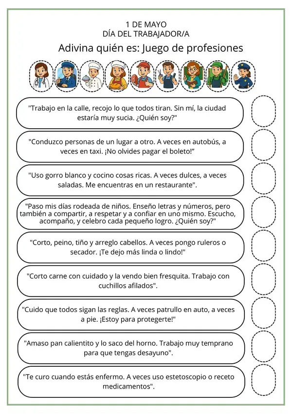 QUE ACTIVIDADES DIVERTIDAS PARA NINOS SE PUEDEN HACER EN EL DIA DEL TRABAJADOR