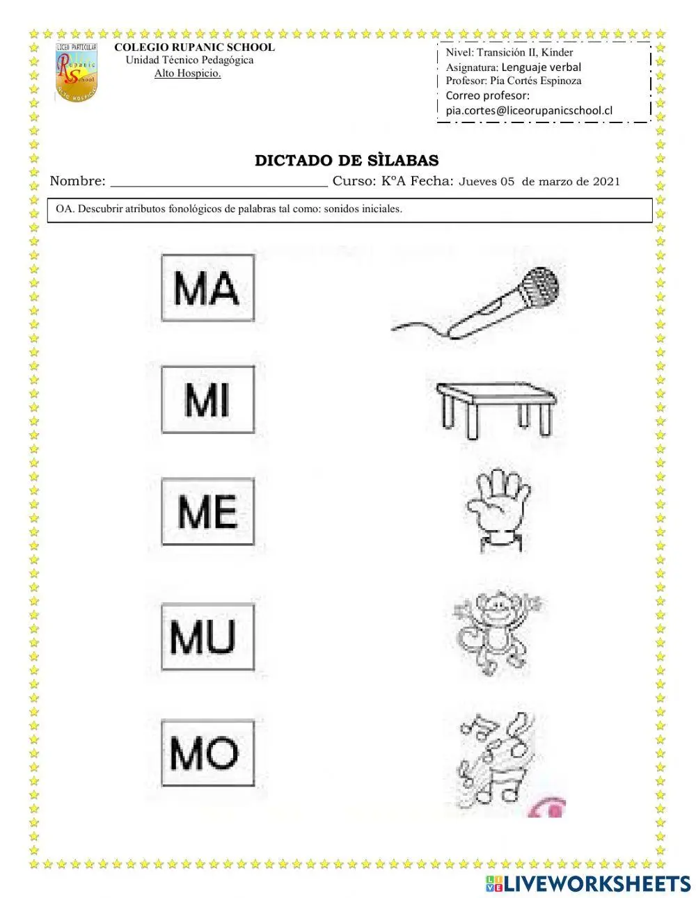 Cuales Son Las Mejores Actividades Con Ma Me Mi Mo Mu Para Niños