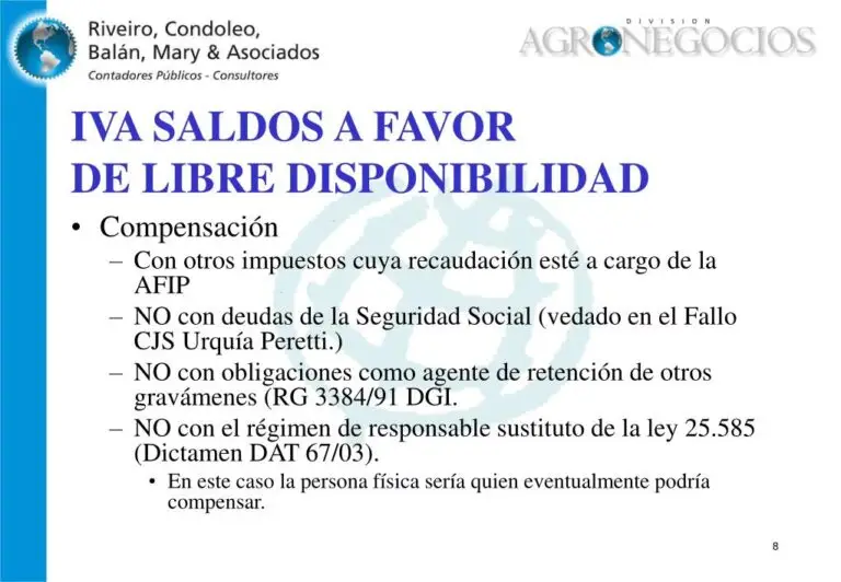 COMO PUEDO COMPENSAR EL SALDO DE LIBRE DISPONIBILIDAD DEL IVA